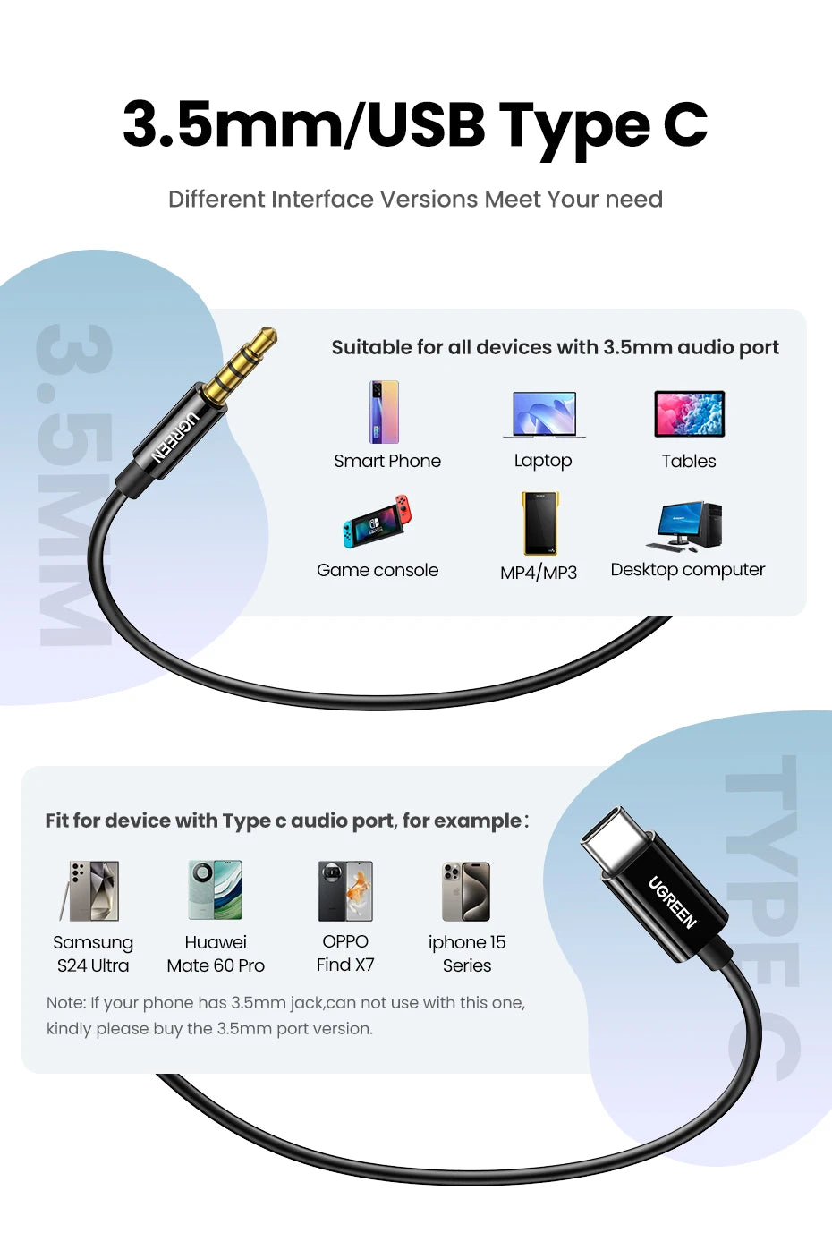 Hi-Fi Wired Earbuds with 3.5mm and USB-C Connectors - 20