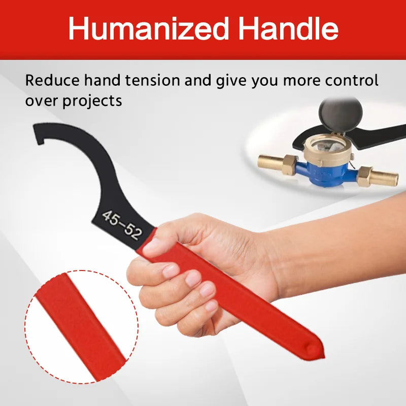 Adjustable C-Type Hook Spanner Wrench Set for Round Nuts