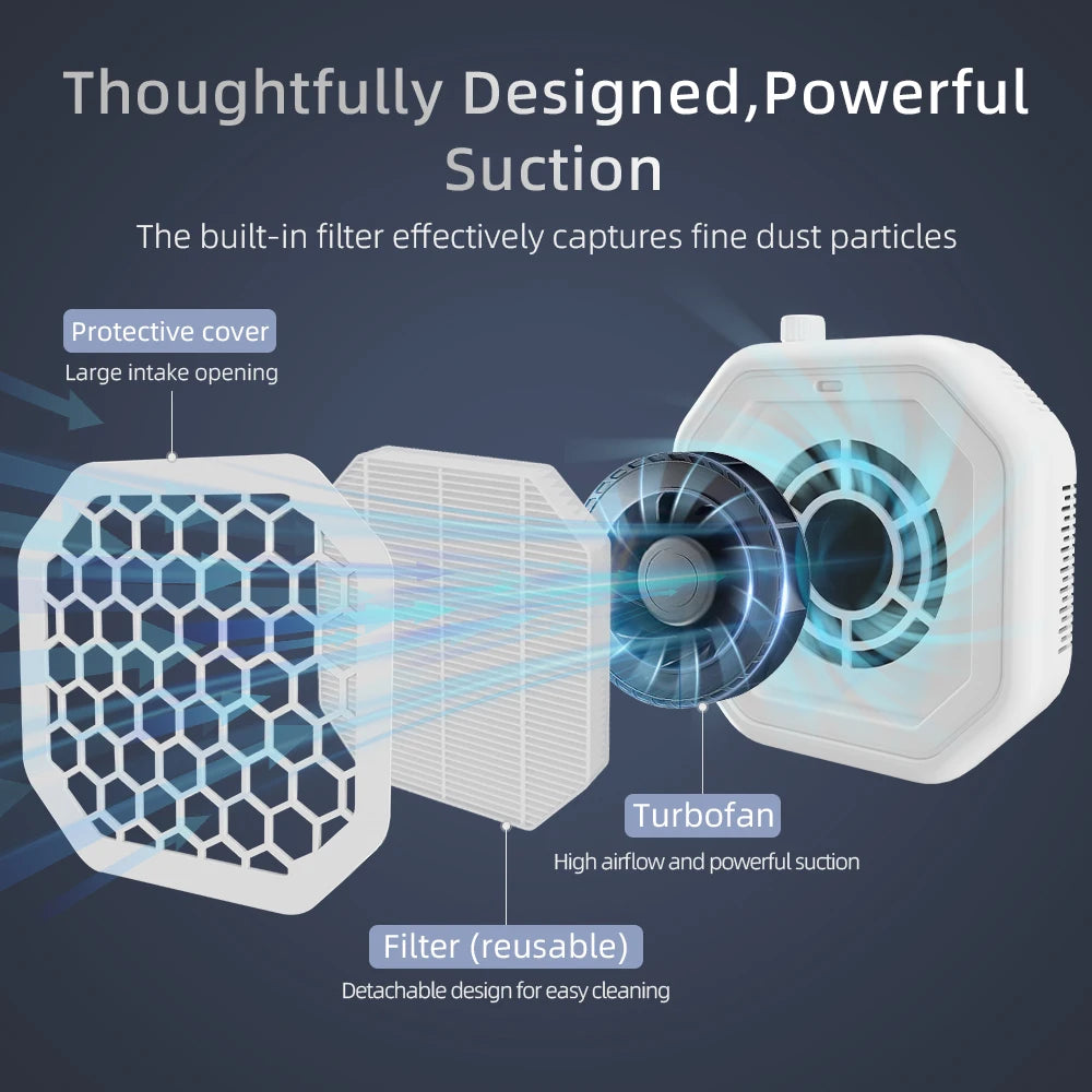 Rechargeable Cordless Nail Dust Collector - 3
