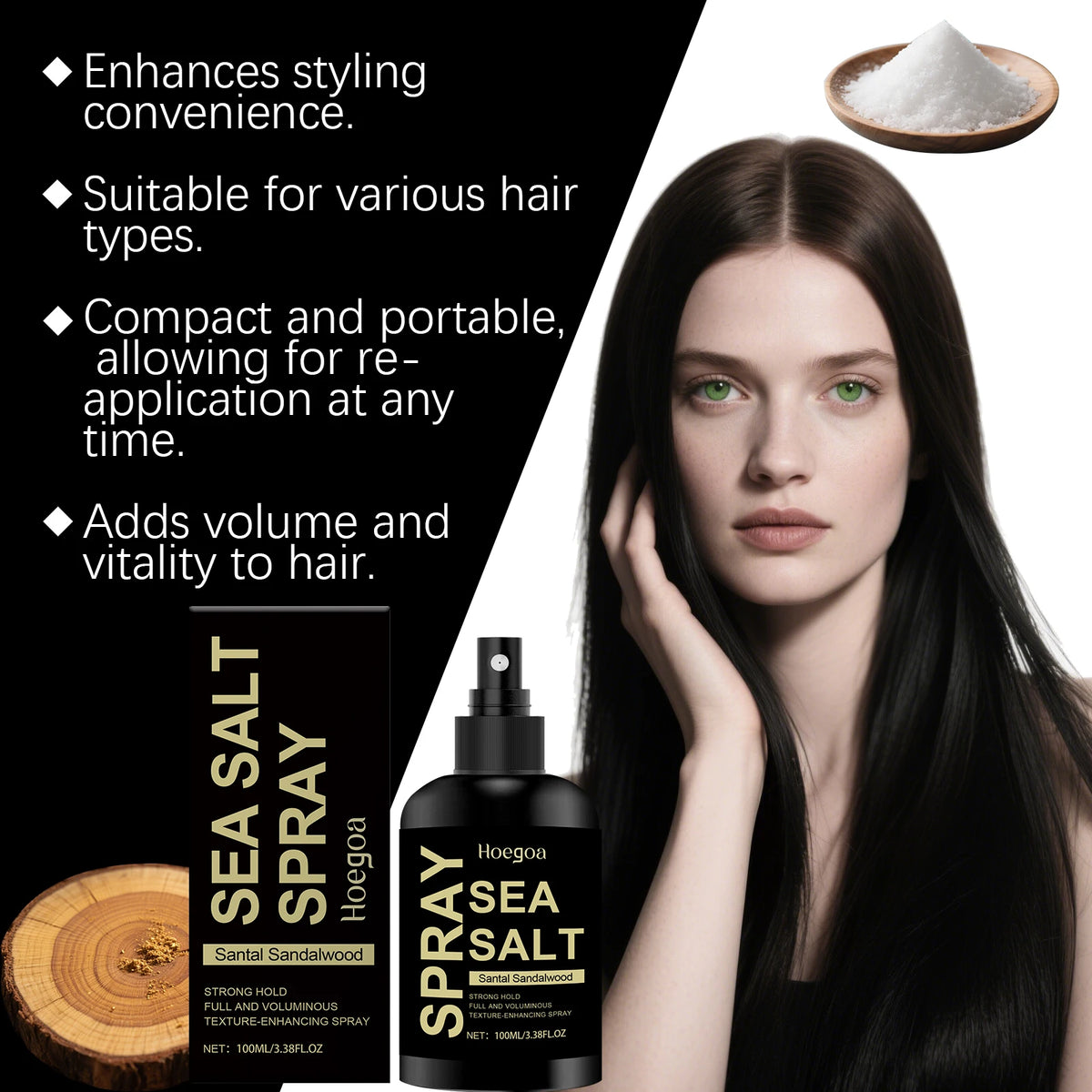 Sea Salt Texturizing Hair Spray for Volumizing and Strong Hold