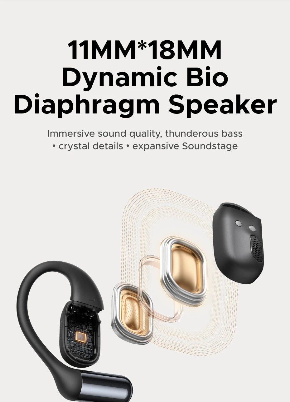 Open-Ear Wireless Bluetooth Sport Earbuds with Charging Case - 16