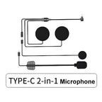 Type-C Motorcycle Helmet Bluetooth Headset Speaker and Mic Kit