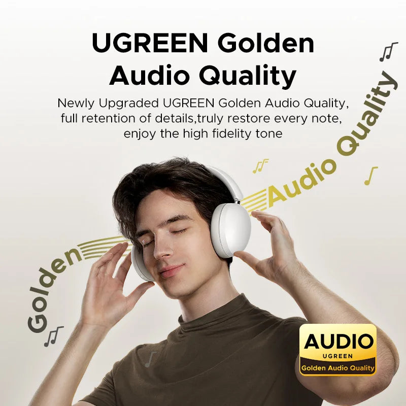 Wireless Bluetooth 5.4 Over-Ear Headphones with 80H Playtime