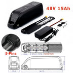 48V Hailong E-Bike Battery Pack with USB Charging Port