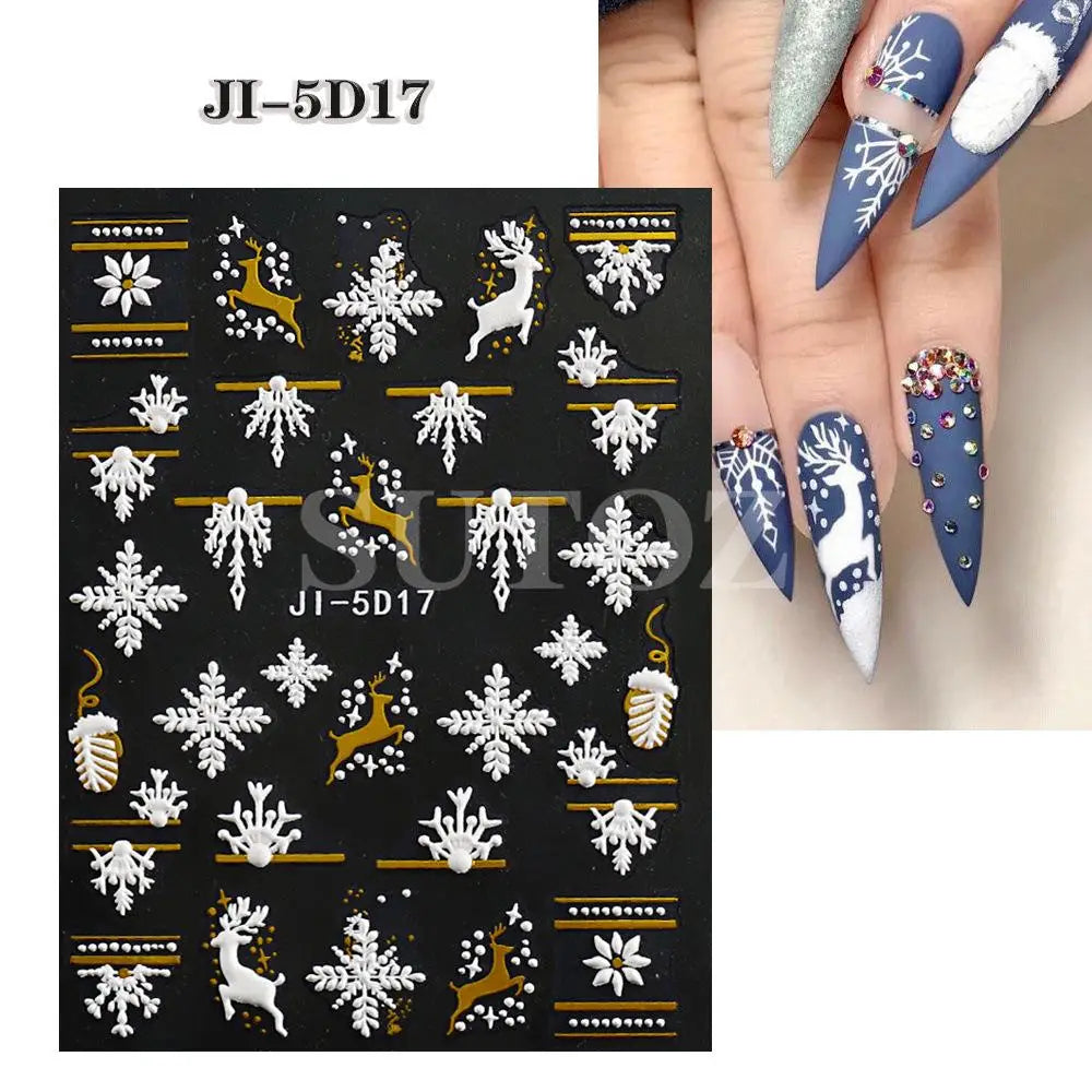 Christmas Cartoon Nail Art Decals