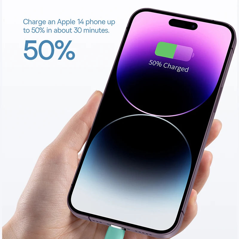USB-C to Lightning 20W Fast Charging Liquid Silicone Cable - 4