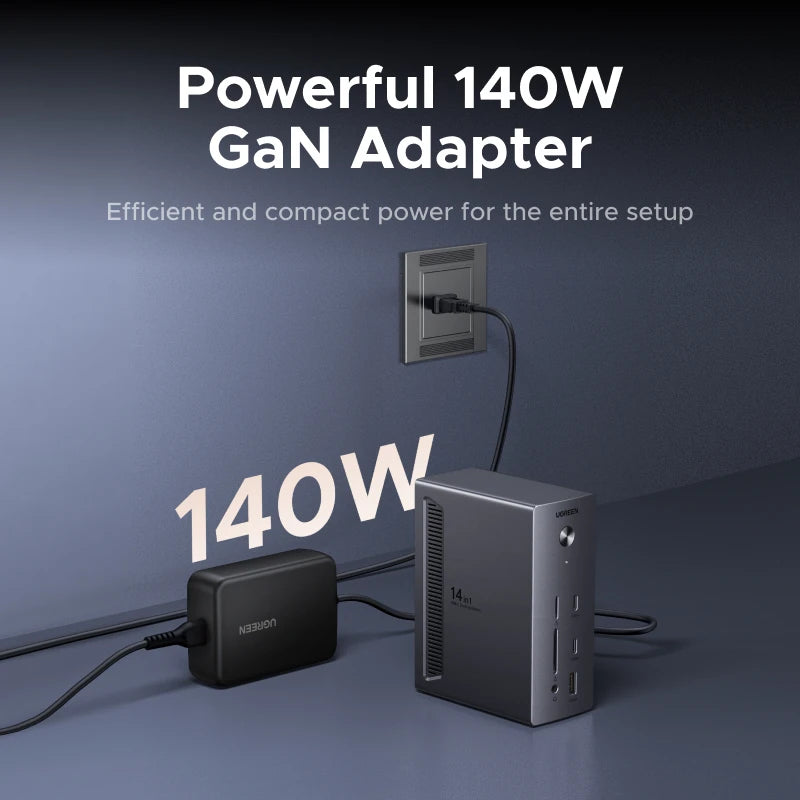 14-in-1 USB-C Triple Display Docking Station with 100W PD