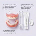 Comfort Fit Silicone Cosmetic Dentures for Natural Smile