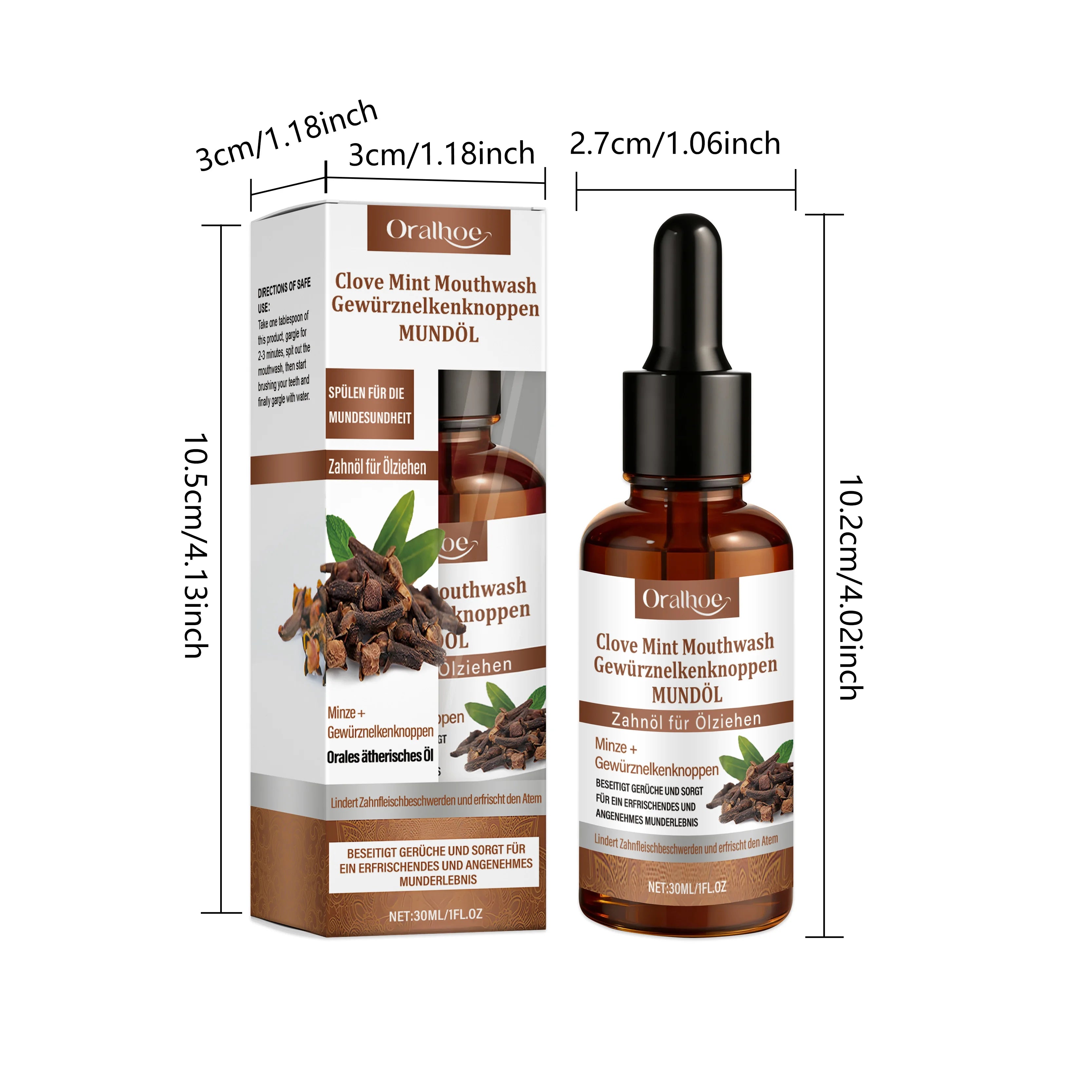 Clove Mint Oral Rinse for Fresh Breath and Teeth Whitening - 9