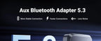 Bluetooth 5.3 Car Audio Receiver with 3.5mm Aux Adapter