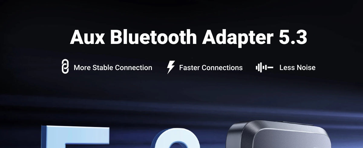 Bluetooth 5.3 Car Audio Receiver with 3.5mm Aux Adapter