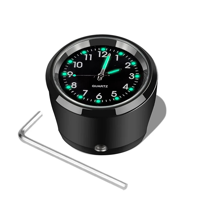 Aluminum Alloy Motorcycle Handlebar Quartz Clock for 22-25mm Bars