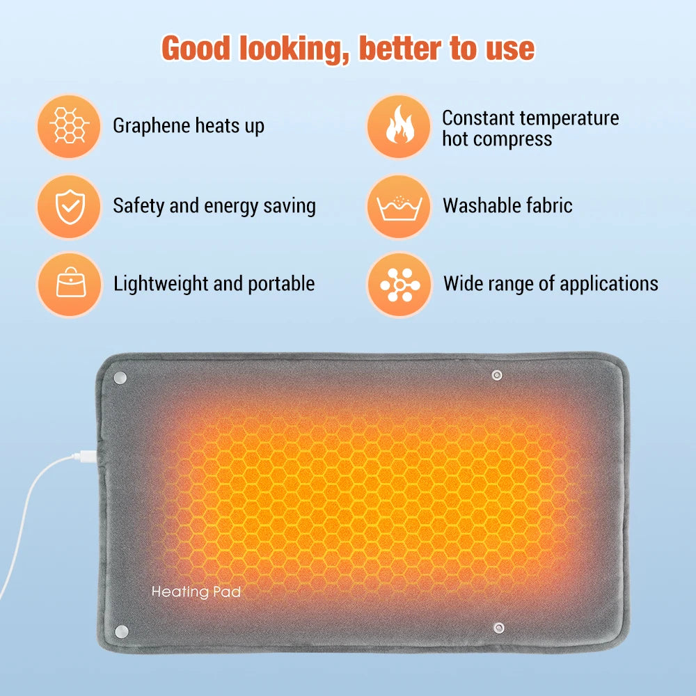 USB Heated Graphene Hand Warmer Pad - 2