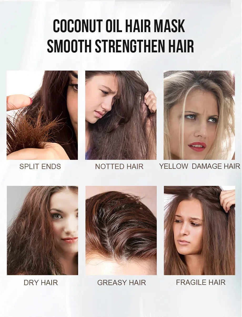 Keratin Collagen Deep Repair Hair Mask for Frizzy Damaged Hair