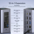 12-in-1 USB-C Docking Station with Dual 4K HDMI and 100W Power Delivery