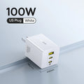 100W GaN Fast Charger with 3-Port USB-C and USB-A