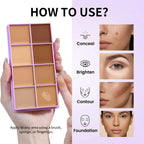 8-Shade Cream Concealer and Contouring Palette