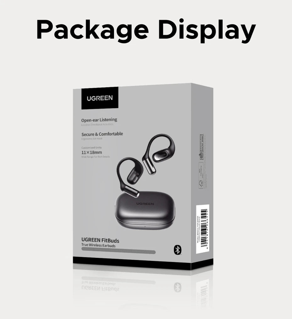 Open-Ear Wireless Bluetooth Sport Earbuds with Charging Case