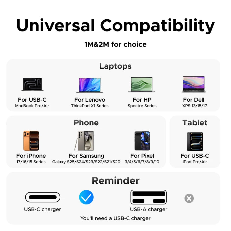 240W USB-C PD3.1 Fast Charging and Data Sync Cable - 6