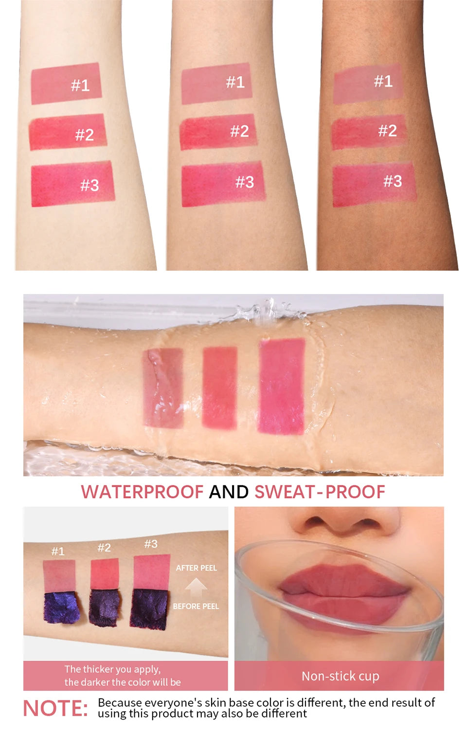 Waterproof Peel-Off Matte Lip Stain