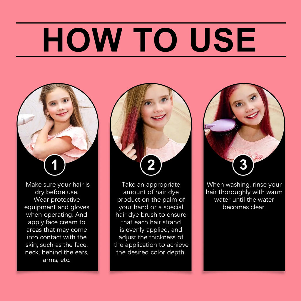 Temporary Hair Color Wax for Kids and Party Styling