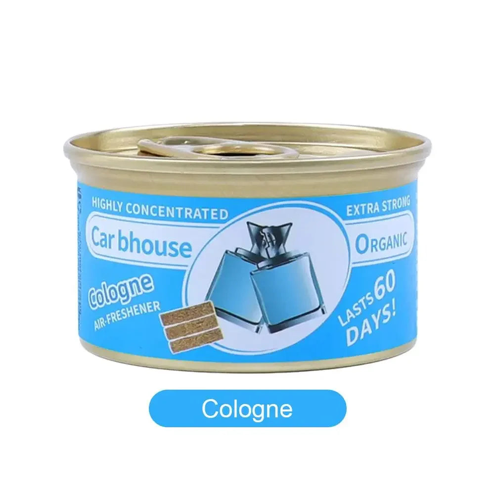 Solid Wood Block Car Air Freshener Tin