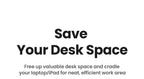Triple-Slot Vertical Aluminum Laptop and Tablet Stand