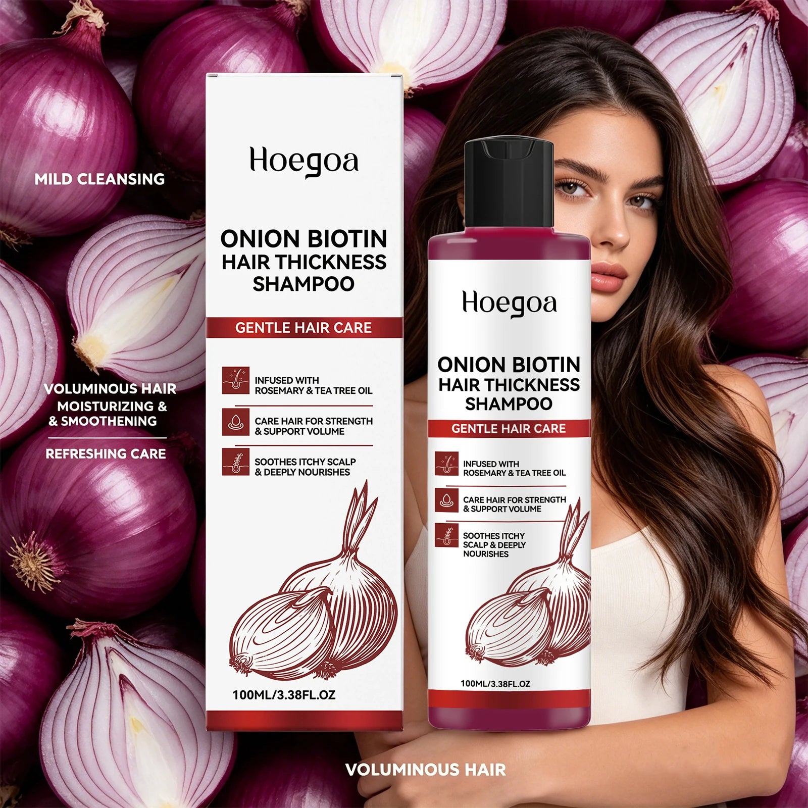 Onion Biotin Volumizing Shampoo for Hair Growth - 1