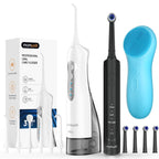 3-in-1 Oral Hygiene Kit: Flosser, Toothbrush & Facial Cleanser