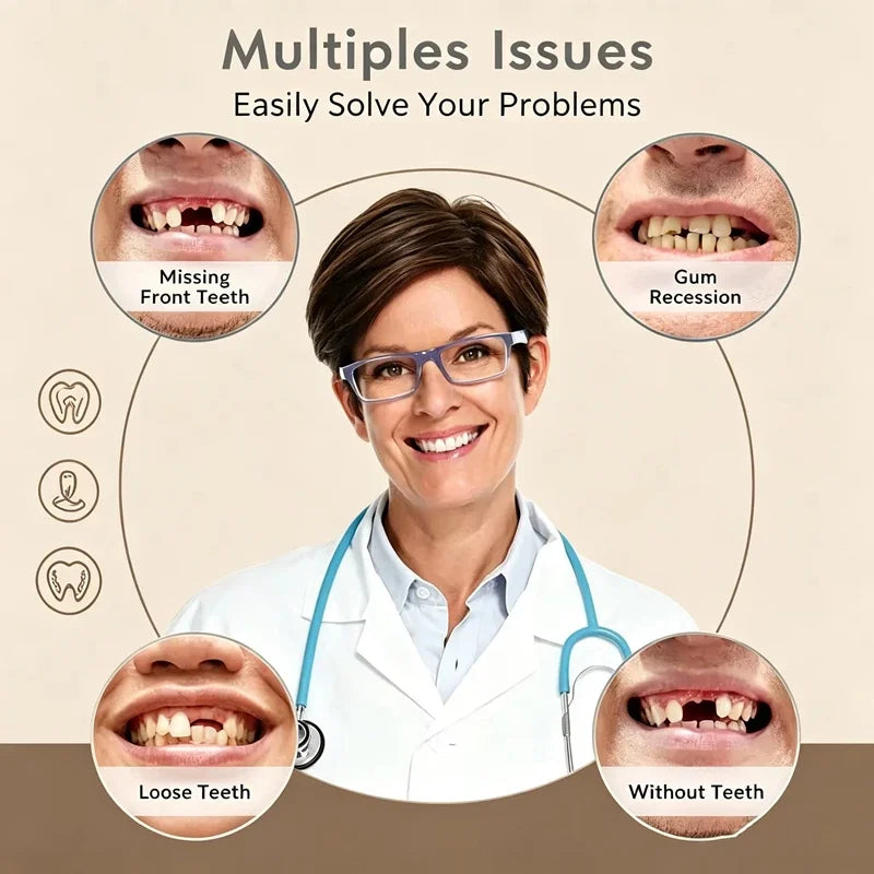 Comfort Fit Silicone Dentures for Realistic Smile