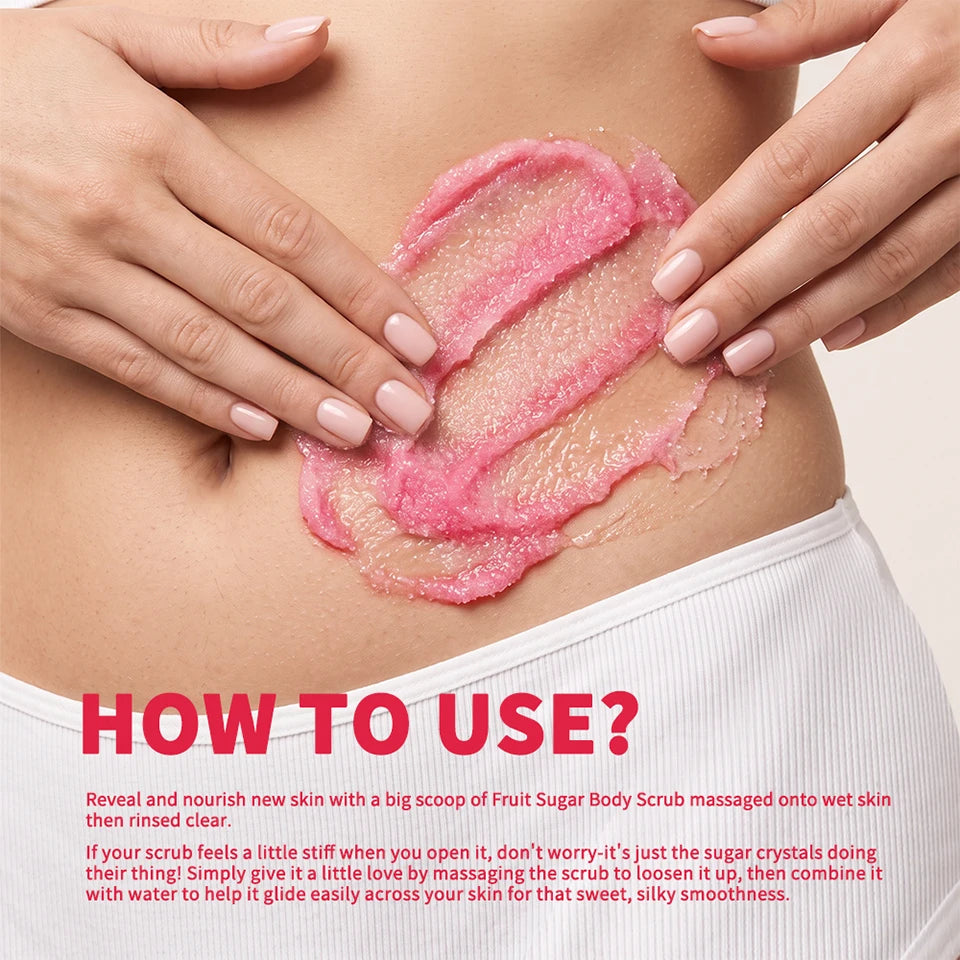 Raspberry Vanilla Sugar Body Scrub for Exfoliation - 14