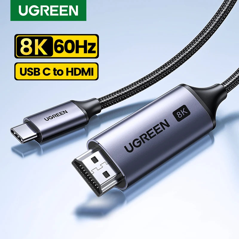 8K USB-C to HDMI Adapter Cable 60Hz High-Speed Video Lead