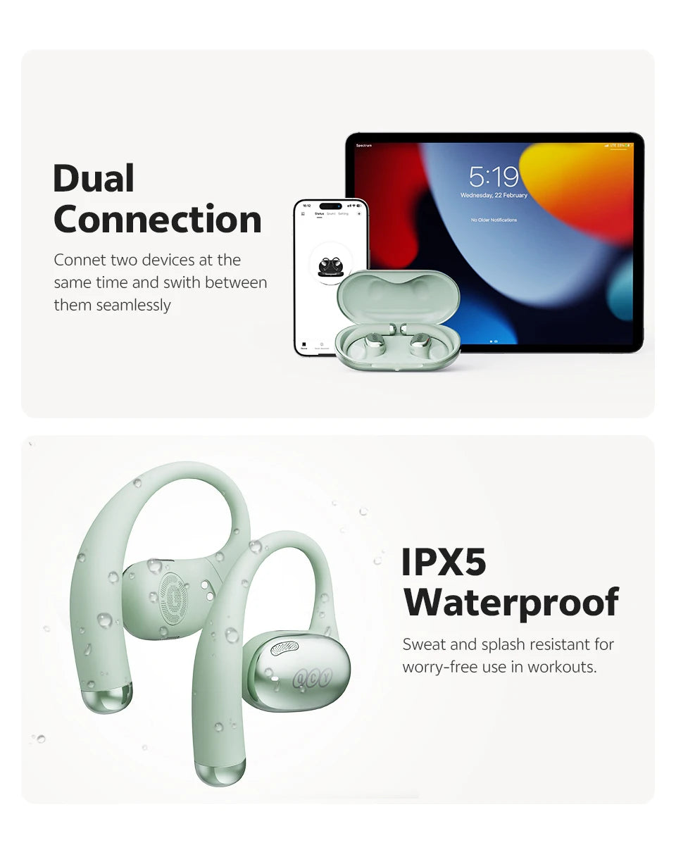 Open-Ear Wireless Sport Headphones with 52-Hour Battery Life - 19