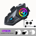 Bluetooth 6.0 Motorcycle Helmet Intercom Headset with FM Radio 500m