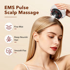 Electric Scalp Massager with Light Therapy and Oil Applicator