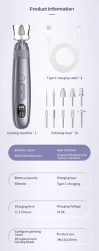 Electric Cordless Nail Drill for Manicure and Pedicure