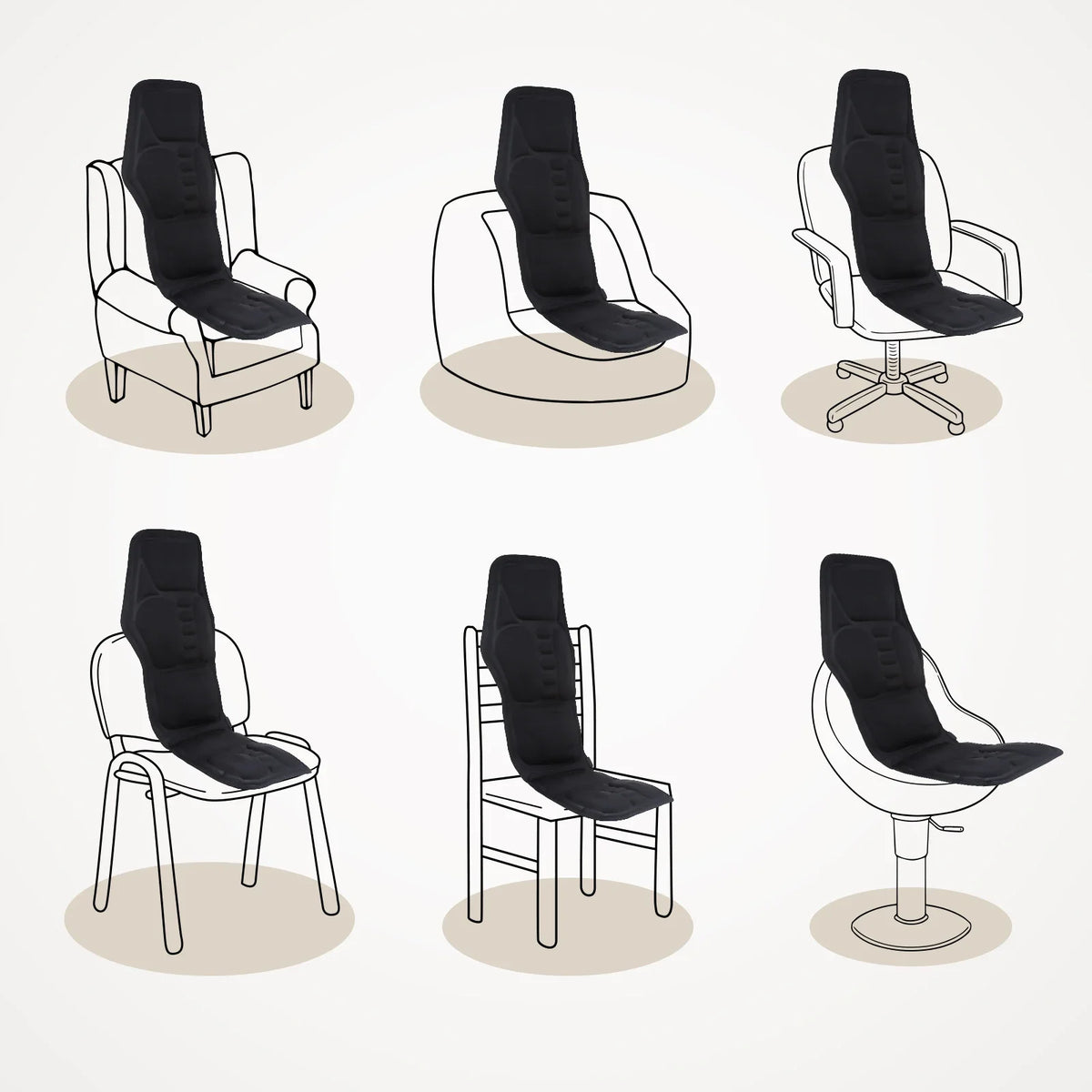 Full-Body Electric Heated Massage Chair Cushion