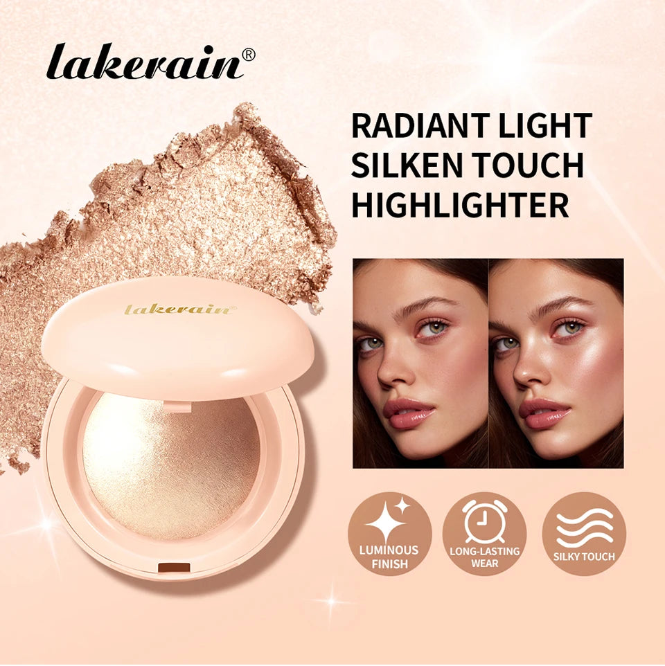Silken Touch Baked Highlighter Powder for Radiant Glow