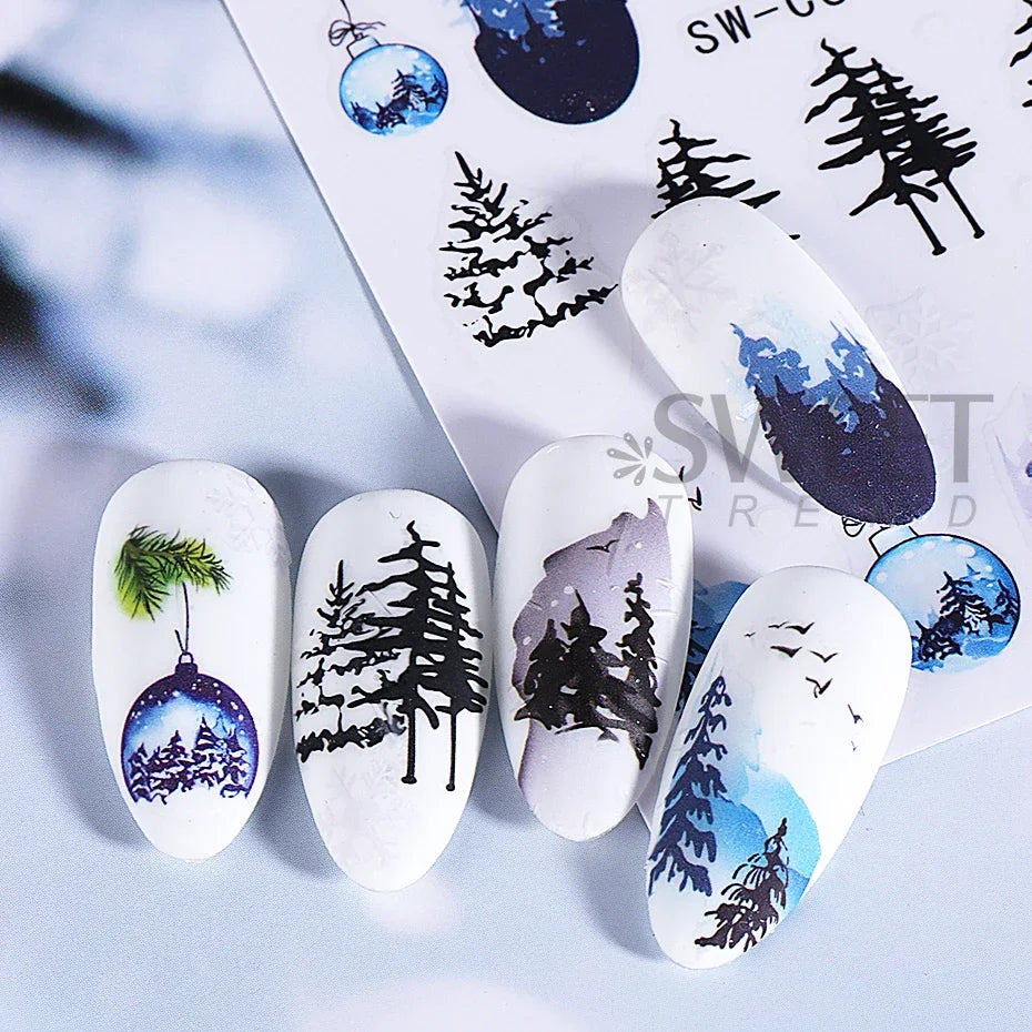 Christmas Cartoon Nail Art Decals