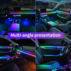 RGB LED Interior Car Ambient Light Strip Kit with App Control