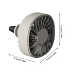Portable 5V USB Car Air Vent Cooling Fan with 3 Gears and RGB Light
