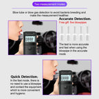Digital Breathalyzer Alcohol Detector with LCD Display and 3 Color Alert