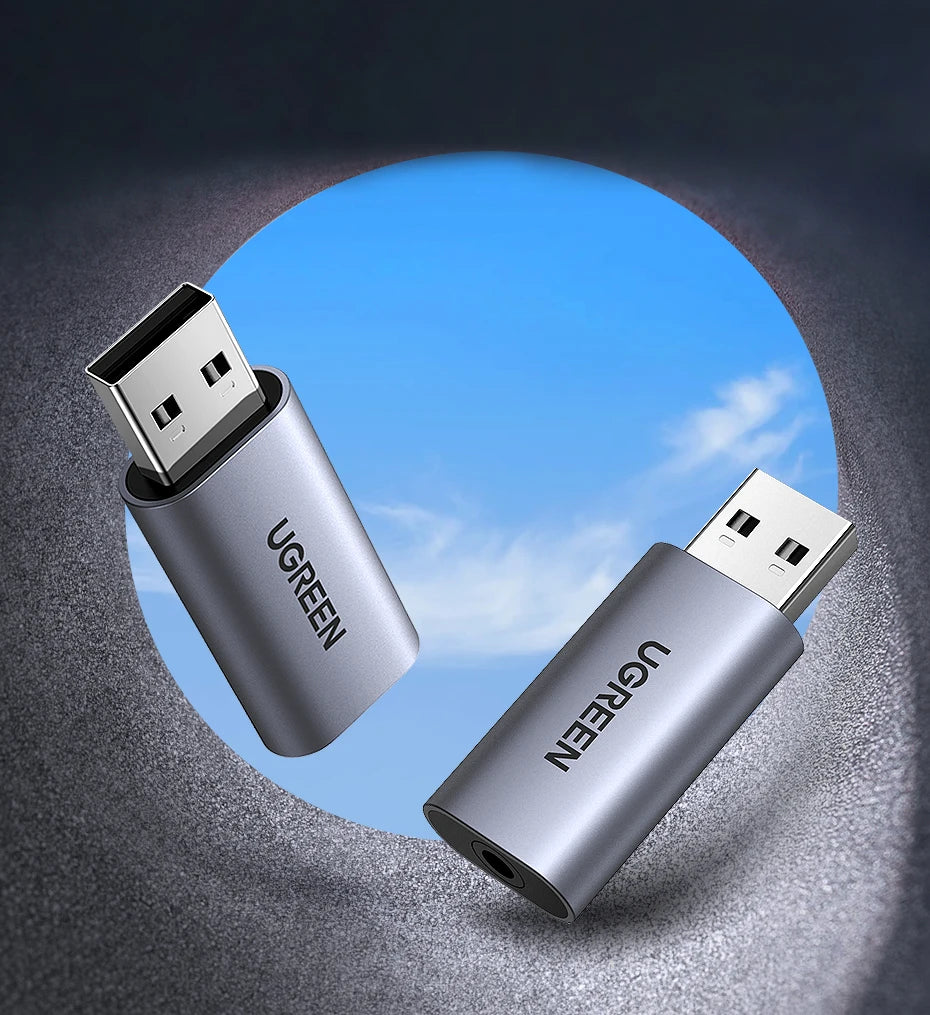 USB to 3.5mm External Sound Card Audio Adapter - 7