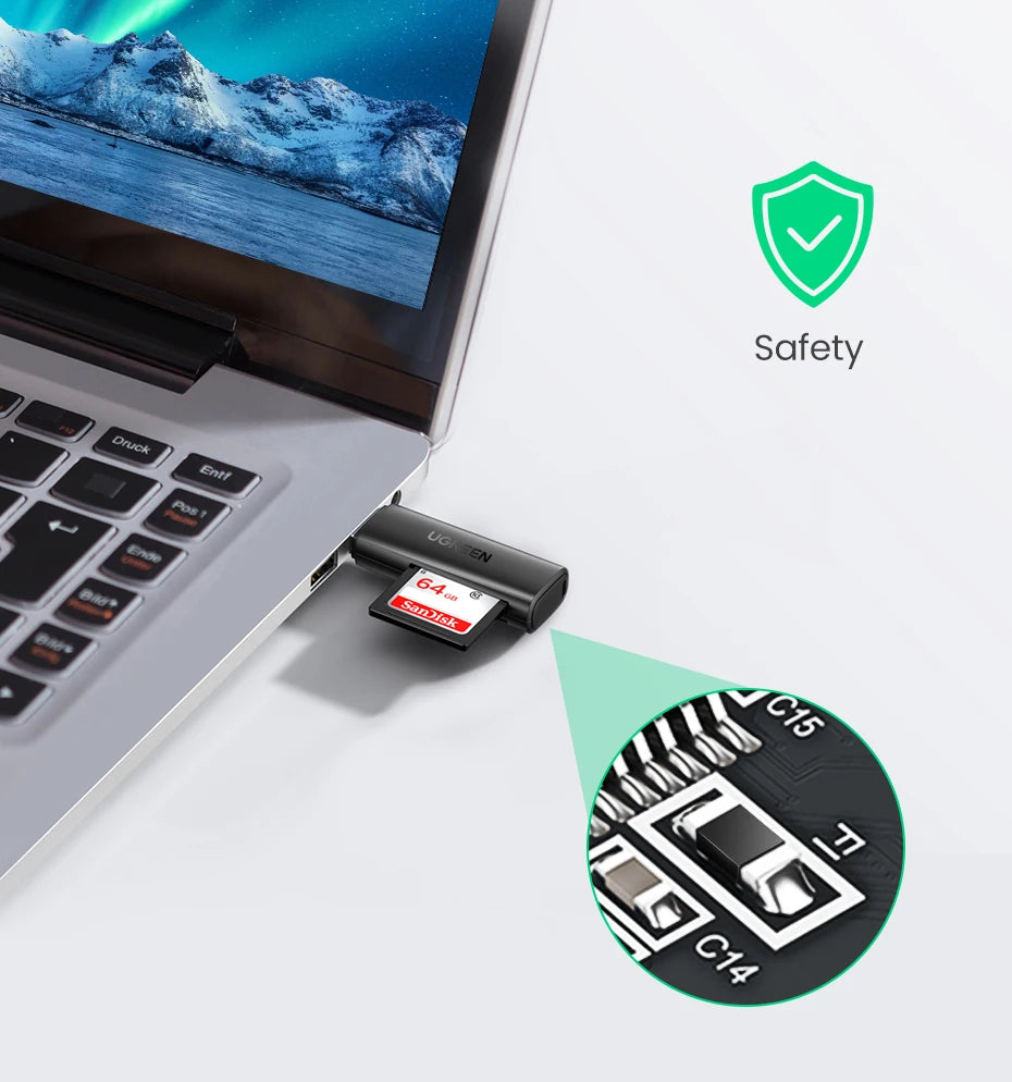 USB 3.0 SD and Micro SD Memory Card Reader Adapter - 13