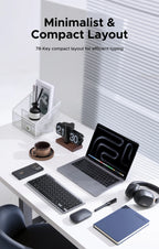Dual-Mode Bluetooth 5.3 & 2.4G Slim Wireless Keyboard