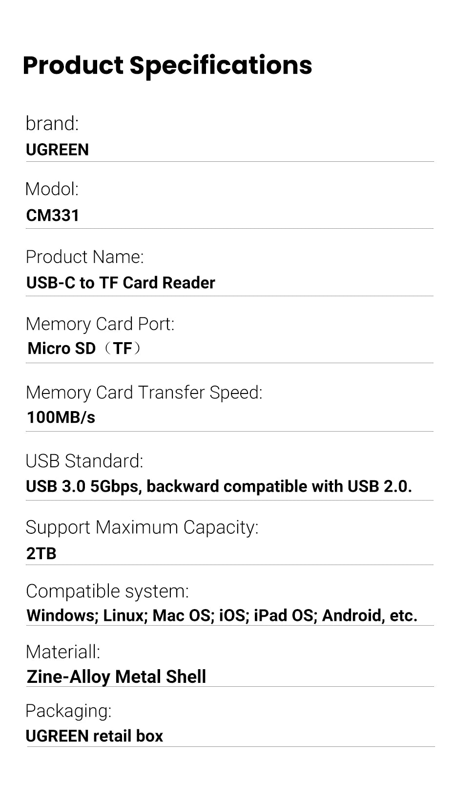 USB-C to Micro SD Card Reader Adapter - 19
