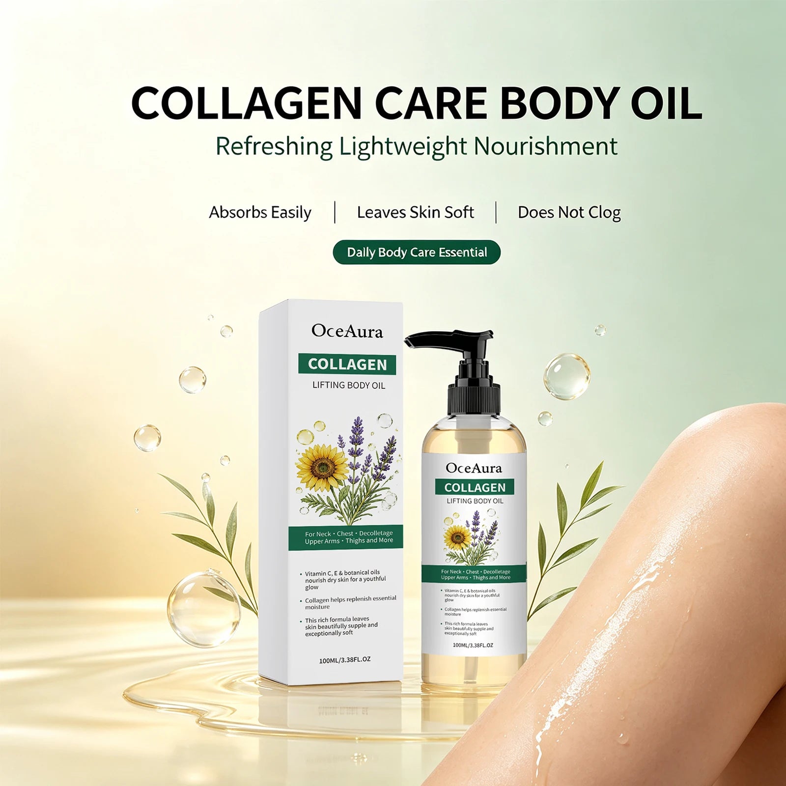 Collagen Nourishing Body Oil for Dry and Rough Skin - 2