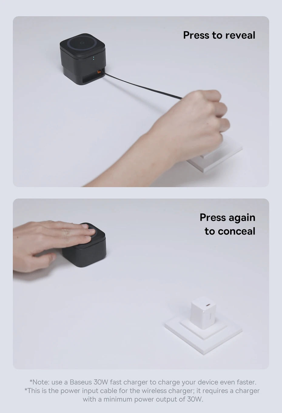 25W 2-in-1 Magnetic Wireless Charging Station for Smartphones