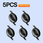 100W Fast Charging Retractable USB-C Cable