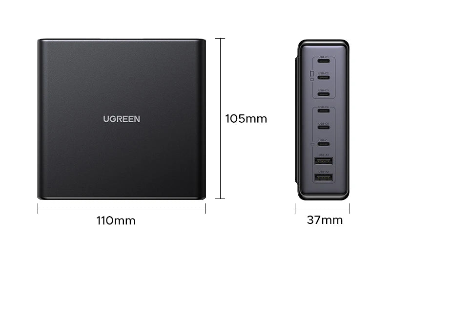 200W GaN Desktop Fast Charging Station for Laptops and Phones